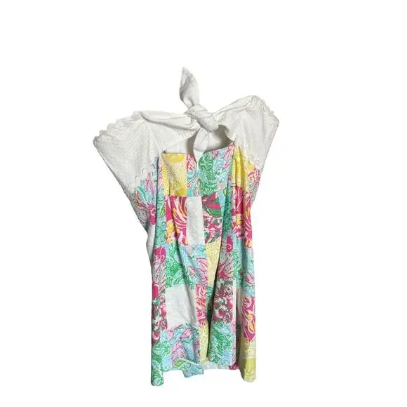 Lilly Pulitzer Franco Strapless Patchwork Mini Dress Multi State  Mind Cotton 4 - Picture 5 of 9